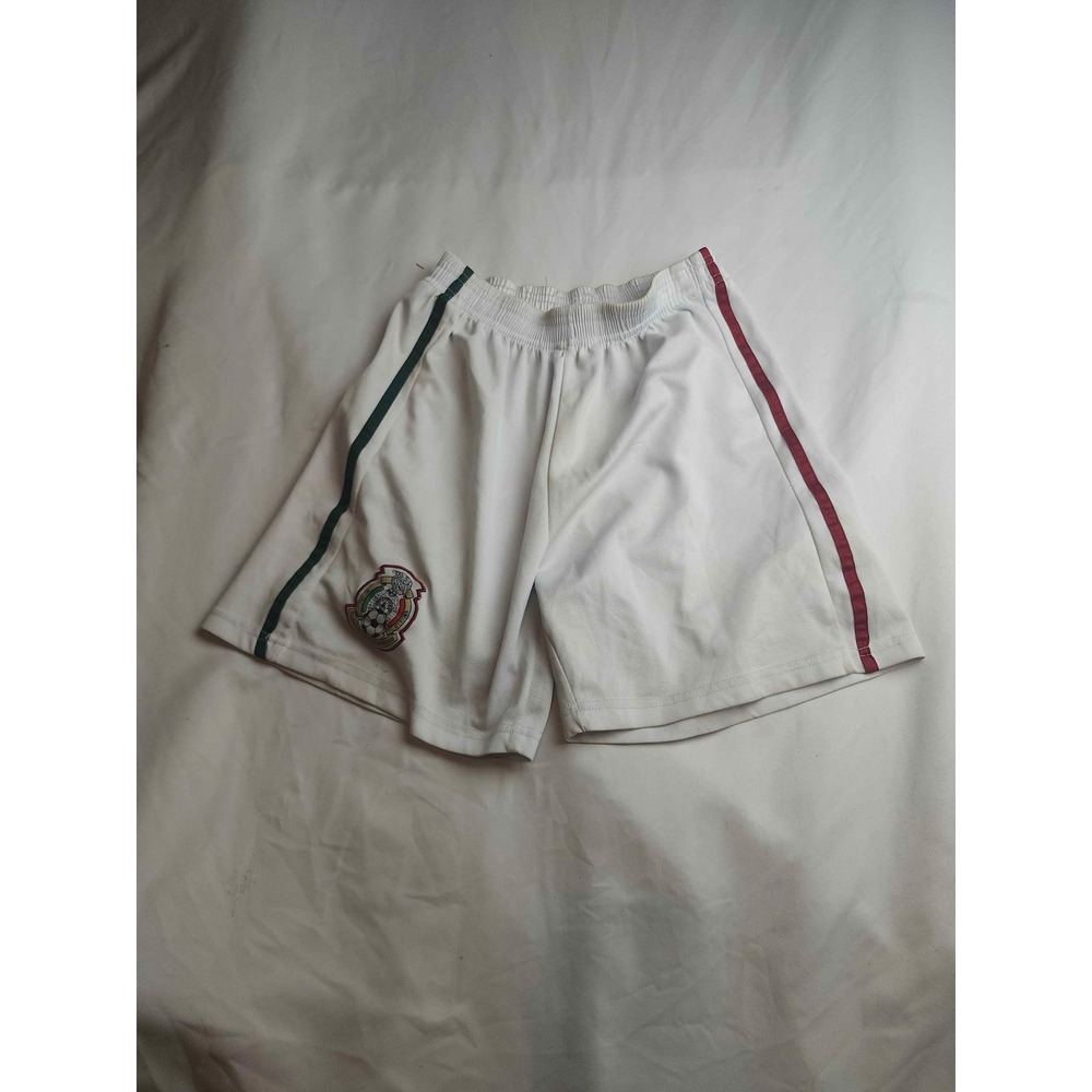 Mexico National Team Soccer Shorts White Green Red Striped FMF El Tri Mens Small
